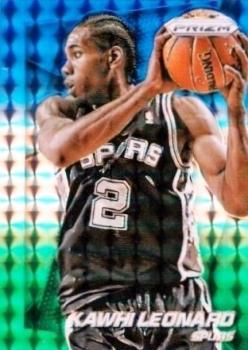 2014-15 Panini Prizm - Prizms Blue and Green Mosaic #46 Kawhi Leonard Front