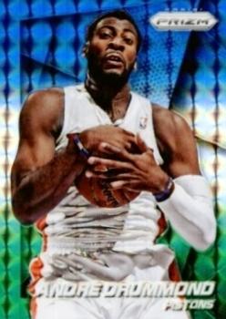 2014-15 Panini Prizm - Prizms Blue and Green Mosaic #67 Andre Drummond Front