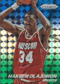 2014-15 Panini Prizm - Prizms Blue and Green Mosaic #153 Hakeem Olajuwon Front