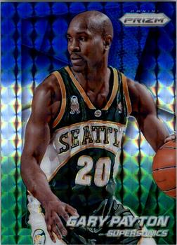 2014-15 Panini Prizm - Prizms Blue and Green Mosaic #209 Gary Payton Front