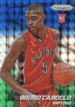 2014-15 Panini Prizm - Prizms Blue and Green Mosaic #298 Bruno Caboclo Front