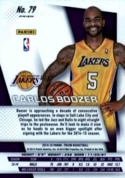 2014-15 Panini Prizm - Prizms Yellow and Red Mosaic #79 Carlos Boozer Back