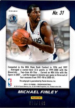 2014-15 Panini Prizm - Autographs Prizms Red Pulsar #31 Michael Finley Back