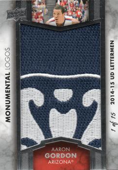 2014-15 Upper Deck Lettermen - Monumental Logo Puzzle Patches #ML-AG Aaron Gordon Front