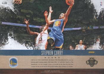 2014-15 Panini Court Kings - 5x7 Box Toppers Panoramics #23 Stephen Curry Back