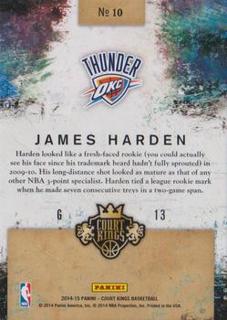 2014-15 Panini Court Kings - Rookie Royalty #10 James Harden Back