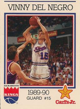 1989-90 Carl's Jr. Sacramento Kings #NNO Vinny Del Negro Front