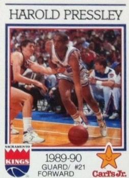 1989-90 Carl's Jr. Sacramento Kings #NNO Harold Pressley Front