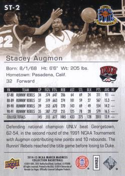 2014-15 Upper Deck NCAA March Madness - Sepia #ST-2 Stacey Augmon Back