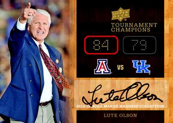 2014-15 Upper Deck NCAA March Madness - Tournament Champs Autographs #TC-17 Lute Olson Front