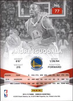 2014-15 Donruss #77 Andre Iguodala Back