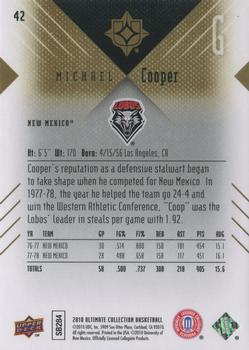 2010-11 Upper Deck Ultimate Collection #42 Michael Cooper  Back