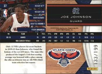 2010-11 Panini Limited #37 Joe Johnson  Back