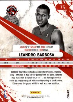 2010-11 Panini Rookies & Stars #15 Leandro Barbosa  Back