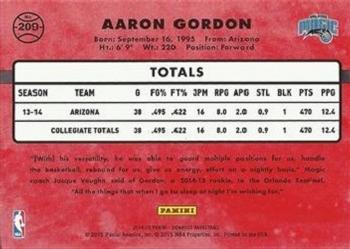 2014-15 Donruss - Press Proofs Blue #209 Aaron Gordon Back