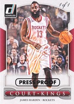 2014-15 Donruss - Court Kings Press Proofs Black #3 James Harden Front