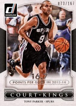 2014-15 Donruss - Court Kings Stat Line Season #23 Tony Parker Front