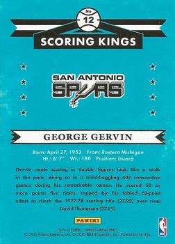 2014-15 Donruss - Scoring Kings Press Proofs Purple #12 George Gervin Back