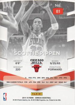 2014-15 Donruss - Elite Jersey Number Die Cuts #81 Scottie Pippen Back