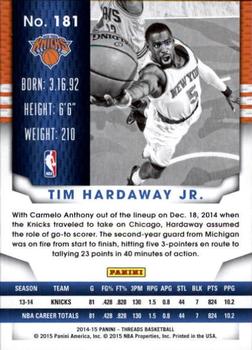 2014-15 Panini Threads #181 Tim Hardaway Jr. Back
