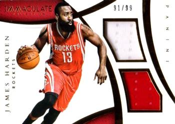 2014-15 Panini Immaculate Collection - Dual Memorabilia #DM-JH James Harden Front