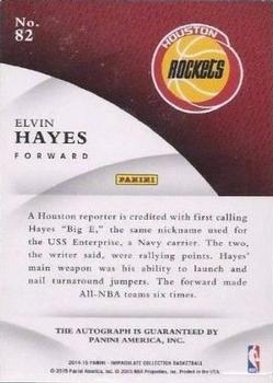 2014-15 Panini Immaculate Collection - INK Gold #82 Elvin Hayes Back