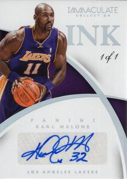 2014-15 Panini Immaculate Collection - INK Platinum #83 Karl Malone Front