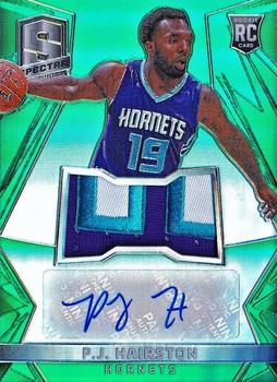2014-15 Panini Spectra - Rookie Jersey Autographs Prizms Green #128 P.J. Hairston Front