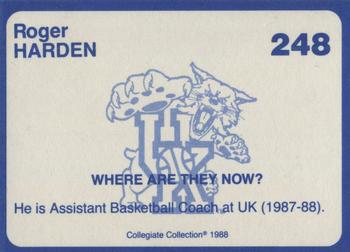1988-89 Kentucky's Finest Collegiate Collection #248 Roger Harden Back
