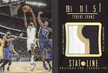 2014-15 Panini Preferred - Stat Line Booklet Prime #6 Tyreke Evans Front