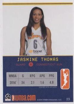 2015 Rittenhouse WNBA #23 Jasmine Thomas Back