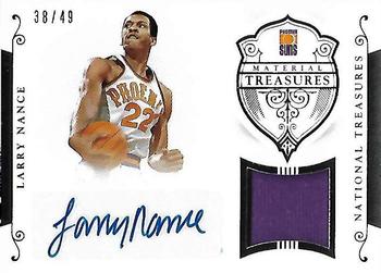 2014-15 Panini National Treasures - Material Treasures Signatures #MTS-LN Larry Nance Front