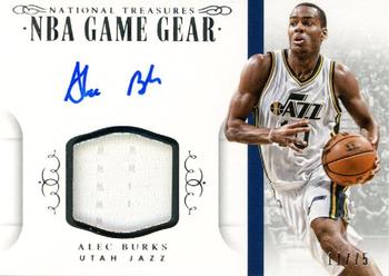 2014-15 Panini National Treasures - NBA Game Gear Signatures #GGS-ABU Alec Burks Front