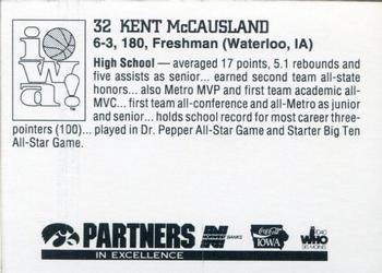 1994-95 Iowa Hawkeyes #NNO Kent McCausland Back