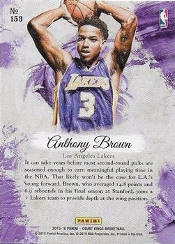 2015-16 Panini Court Kings #153 Anthony Brown Back