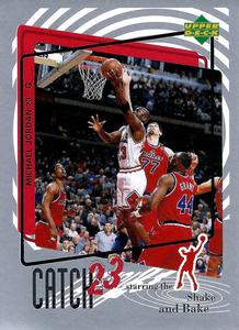 1997-98 Upper Deck NBA Stickers (European) #MJ165 Michael Jordan Front