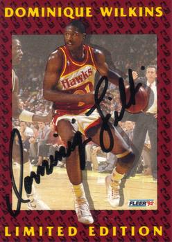 1991-92 Fleer - Dominique Wilkins Limited Edition Autographs #5 Dominique Wilkins Front