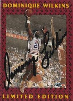 1991-92 Fleer - Dominique Wilkins Limited Edition Autographs #6 Dominique Wilkins Front