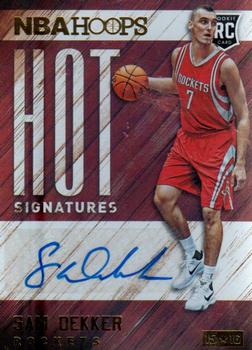 2015-16 Hoops - Hot Signatures #HS-SD Sam Dekker Front