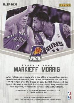 2015-16 Hoops - Rookie Remembrance #RR-MKM Markieff Morris Back