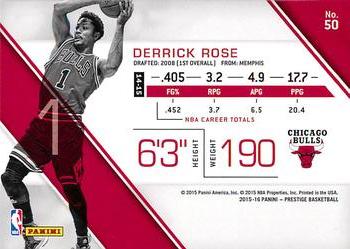 2015-16 Panini Prestige #50 Derrick Rose Back