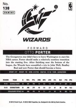 2013-14 Panini NBA (International) #138 Otto Porter Back