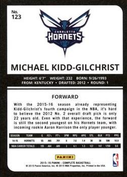 2015-16 Panini Complete #123 Michael Kidd-Gilchrist Back