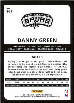 2015-16 Panini Complete #261 Danny Green Back