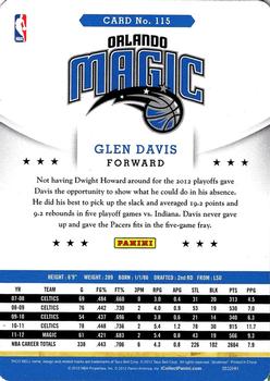 2012-13 Hoops Taco Bell #115 Glen Davis Back