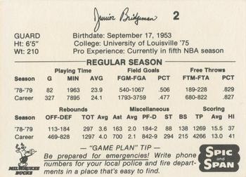 1979-80 Spic and Span Milwaukee Bucks #NNO Junior Bridgeman Back