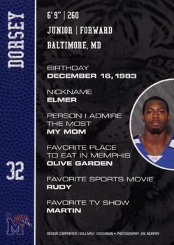 2006-07 Memphis Tigers #NNO Joey Dorsey Back