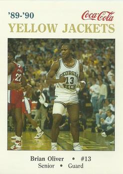 1989-90 Georgia Tech Yellow Jackets #NNO Brian Oliver Front