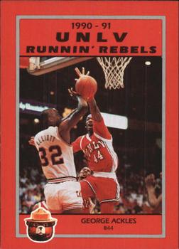 1990-91 UNLV Runnin' Rebels Smokey #1 George Ackles Front