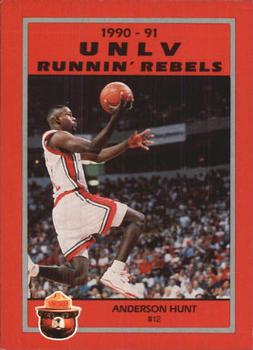 1990-91 UNLV Runnin' Rebels Smokey #7 Anderson Hunt Front